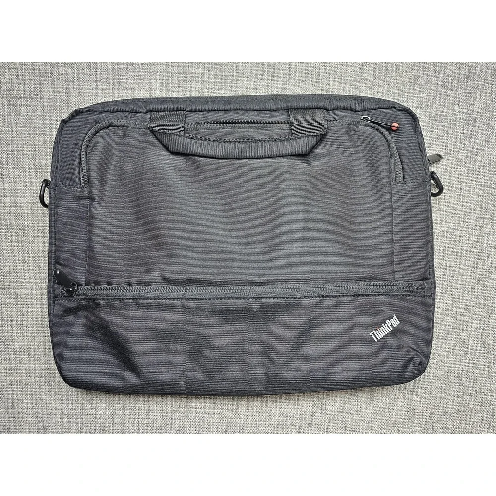 Lenovo ThinkPad Laptop Bag Case Mens Large Black Padded Briefcase Carrying Work